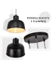 ZMH Pendelleuchte in schwarz 3-flammige E27 Vintage höhenverstellbar
