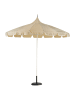 Beliani Marktschirm MINOA in Beige/Weiß - (W) 245 x (H) 269 x (L) 245 cm