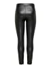 ONLY Lederoptik Leggings Hosen Coated Stretch Pants ONLJESSIE in Schwarz