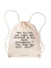 Mr. & Mrs. Panda Gym Rucksack "Wir sollten mit Logik... mit Spruch in Creme