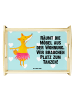 Mr. & Mrs. Panda Holz Tablett Fuchs Ballerina mit Spruch in Türkis Pastell