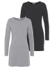 FLASHLIGHTS Jerseykleid in schwarz, grau melange