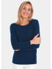 GOLDNER Kaschmirpullover mit U-Boot Ausschnitt in royalblau