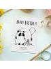 Mr. & Mrs. Panda Postkarte Panda Geburtstag mit Spruch in Weiß