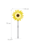 relaxdays 5 x Windrad Sonnenblume in Gelb