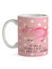 Mr. & Mrs. Panda Tasse Einhorn Schwein mit Spruch in Rot Pastell