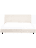 Beliani Doppelbett ALBI in Weiß/Schwarz - (W) 195 x (H) 94 x (L) 211 cm