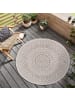 NORTHRUGS In- & Outdoor Wendeteppich Porto Creme Beige rund