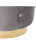 Beliani Pouf CARROLLTON in Grau/Gold - (W) 40 x (H) 41 x (L) 40 cm