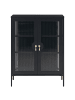 Beliani Büroschrank GLEORA in Schwarz - (W) 80 x (H) 105 x (L) 35 cm