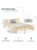 Homestyle4u Holzbett 140x200 mit Lattenrost und Matratze in Braun