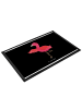 Mr. & Mrs. Panda Schmutzfangmatte Flamingo Yoga ohne Spruch in Schwarz