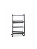 relaxdays Rollregal in Schwarz - (B)25 x (H)91 x (T)50 cm