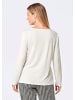 GOLDNER Shirt mit Glitzerprint, Rundhals in cremeweiß / gemustert