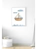 Crochetts Kinderbild mit maritimem Boot in Weiß – (B)33 x (H)43 x (T)3 cm