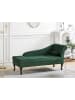 Beliani Chaiselongue PESSAC in Grün/Schwarz - (W) 145 x (H) 71 x (L) 62 cm