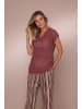 GOLDNER Pullover aus Bändchengarn mit Ajour in cyclam