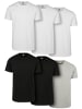 Urban Classics T-Shirt kurzarm in wht/wht/wht/blk/blk/gry