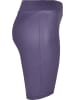 Urban Classics Urban Classics Damen Ladies Synthetic Leather Cycle Shorts in darkduskviolet