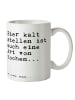 Mr. & Mrs. Panda Kaffeebecher Bier kalt stellen ist... mit Spruch in Weiß