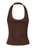 Pieces Neckholder-Top in Chicory Coffee