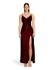 Vera Mont Abendkleid mit Seitenschlitzen in Dark Red/Grey