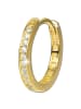 GoldDream Echtgold, 333er Gelbgold Damen Creolen Zirkonia Ohrring ca. 15mm