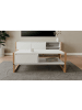 CALICOSY Couchtisch DENVER in Weißeiche - (W)100  x (H)40  x (L)55 cm