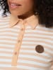 Sieh an! Poloshirt in apricot-weiß-geringelt