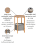 Wenko Beistelltisch Bahari in Tisch: natur, Aufbewahrungsbox: Grau