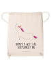 Mr. & Mrs. Panda Baumwollbeutel Einhorn Yoga mit Spruch in Creme