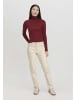 Hessnatur Soft Rib Rollkragen Shirt Fitted in dunkelrot