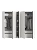 ebuy24 Kleiderschrank Oakland Weiß 230 x 53 cm