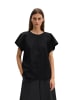 Marc O'Polo Kurzarm-Bluse regular in Schwarz