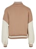 Urban Classics College Jacket in amber/whitesand