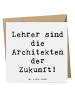 Mr. & Mrs. Panda Grußkarte Spruch Lehrer Zukunftsarchitekten mit... in Weiß
