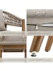 tectake Outdoor-Sessel Akazienholz, Rope-Design, wetterfest, Kissen, 120 kg