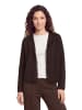 CARTOON Strick-Cardigan mit Fransen in Dunkelbraun