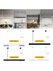 ZMH LED Pendelleuchte in schwarz modern 57W Dimmbar Esszimmerlampe L 107cm