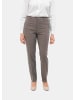 GOLDNER Kurzgröße:  Angenehm weiche Flanell-Hose CARLA in taupe