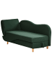 Beliani Chaiselongue MERI in Grün/Braun - (W) 155 x (H) 76 x (L) 69 cm