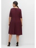 sheego Cocktailkleid in aubergine