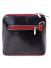 Florence Leder Umhängetasche, Schultertasche Florence Tasche schwarz, rot ca. 17cm