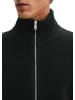 Marc O'Polo Chenille-Strickjacke regular in Schwarz