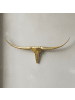 KADIMA DESIGN Bull Geweih, stilvolle Wanddekoration aus Aluminium, elegantes Zuhause in Gold