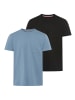 Man's World Rundhalsshirt in blaugrau/schwarz