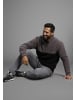 Man's World Fleecepullover in schwarz Anthracit