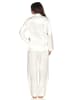 NORMANN Satin Pyjama Streifendress - 10574 in Champagner