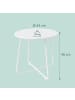 relaxdays Beistelltisch in Weiß - (H)46 x Ø 44 cm