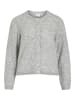 Vila Strickjacke in Light Grey Melange